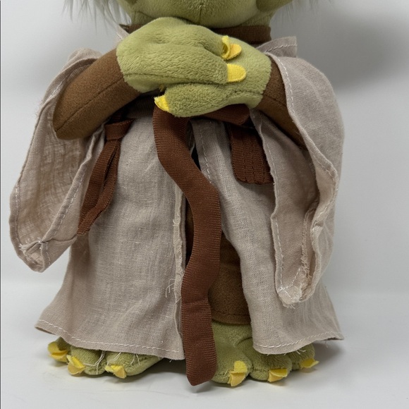 Disney Star Wars 13” Master Yoda Green Plush Toy with Brown Robe and Cane - Picture 3 of 10